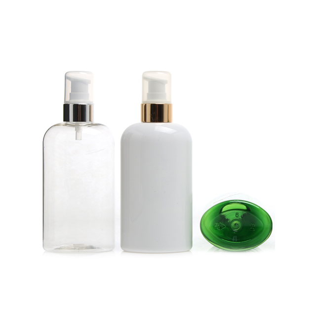 페스트세븐 플라스틱용기 화장품공병 금속에센스펌프용기 납작 T250ml - 상품 이미지