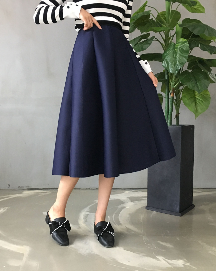 Banding flare incision Neoprene long skirt plan Un