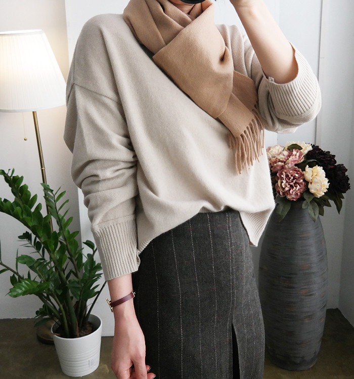 Wool 100 muffler winter wool shawl wool luxurious 