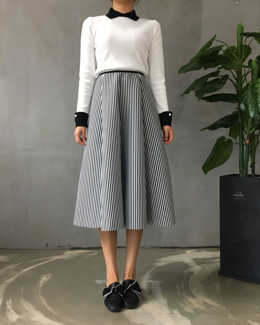 Banding flare incision Neoprene long skirt plan Un