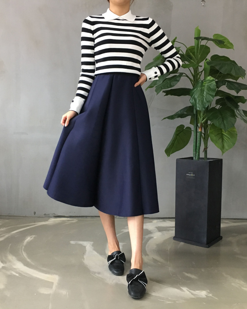 Banding flare incision Neoprene long skirt plan Un