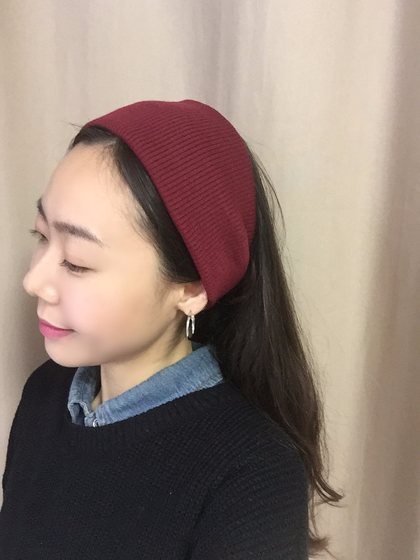 Hair Accessories Basic Knit Turban Hair Band Wide 