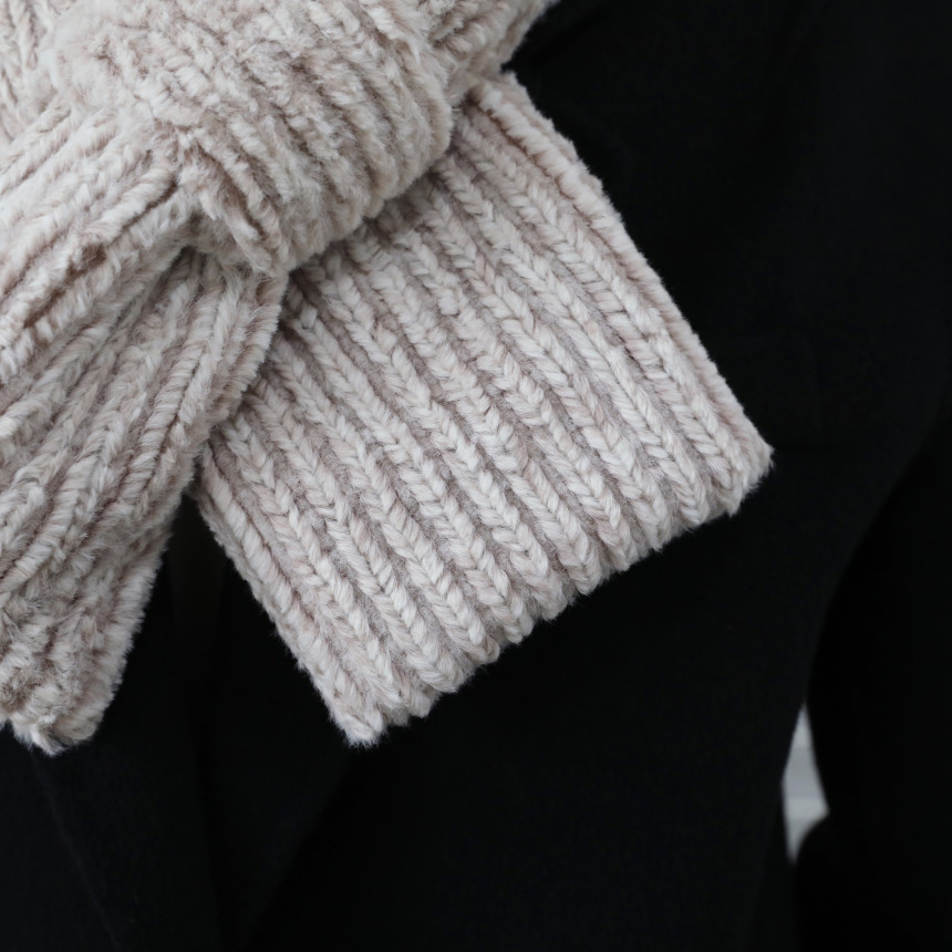 Mink collar muffler 2color shawl Warm cute Dale ca