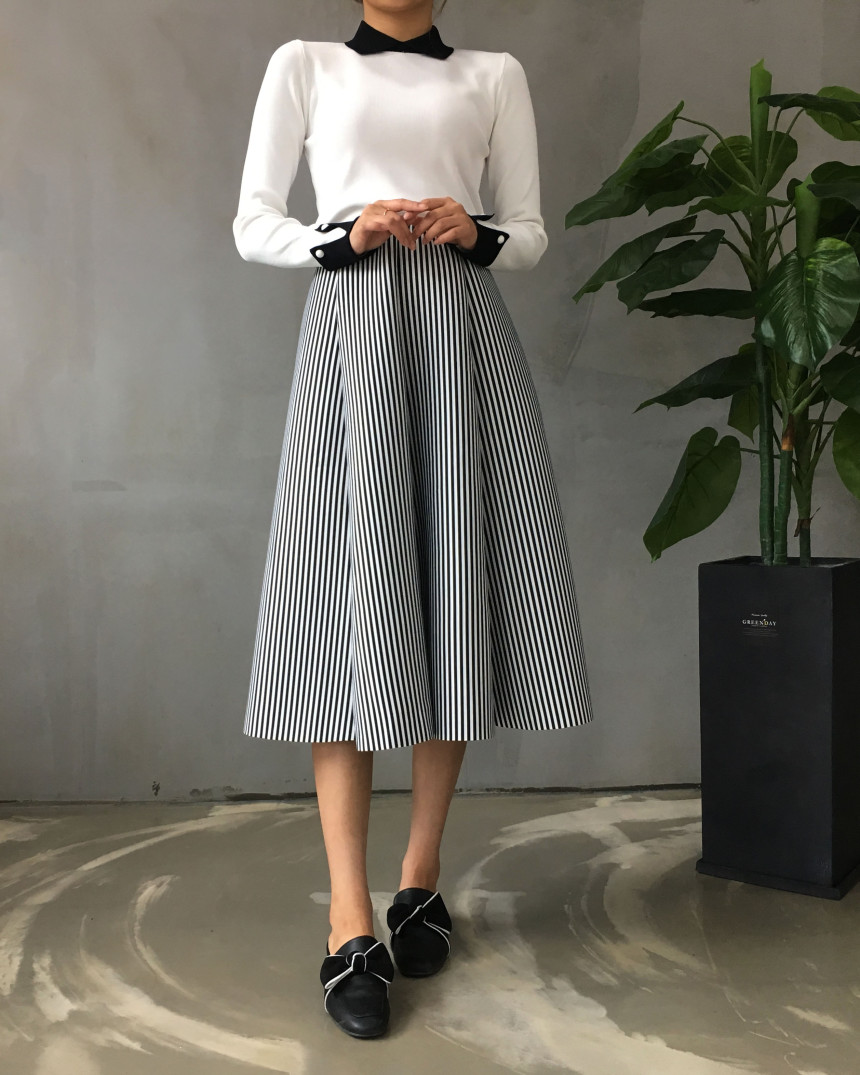 Banding flare incision Neoprene long skirt plan Un