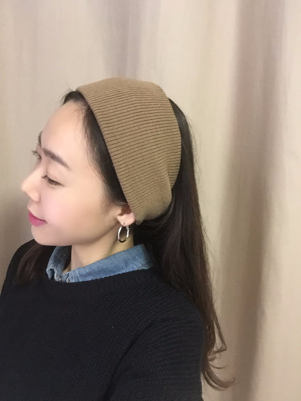 Hair Accessories Basic Knit Turban Hair Band Wide 