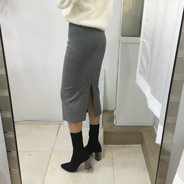 Cash Back Knit Skirt Contemporary Styling Chic Ron