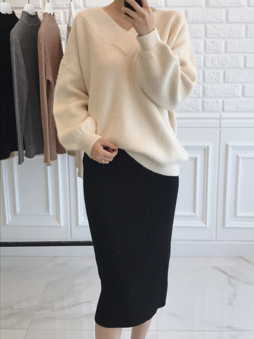 Goliath Long Skirt H Line Slim Daily Coordinate It