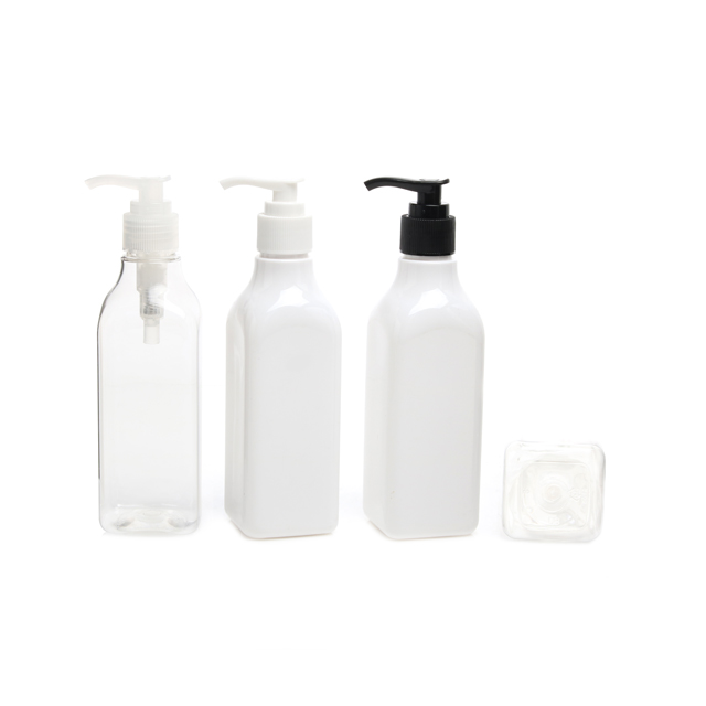 페스트세븐 플라스틱용기 화장품공병 디스펜서용기 사각 N250ml - 상품 이미지