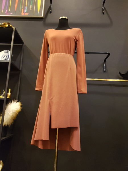 Unbalanced Top Long Bending Skirt Sexy Layered Rom