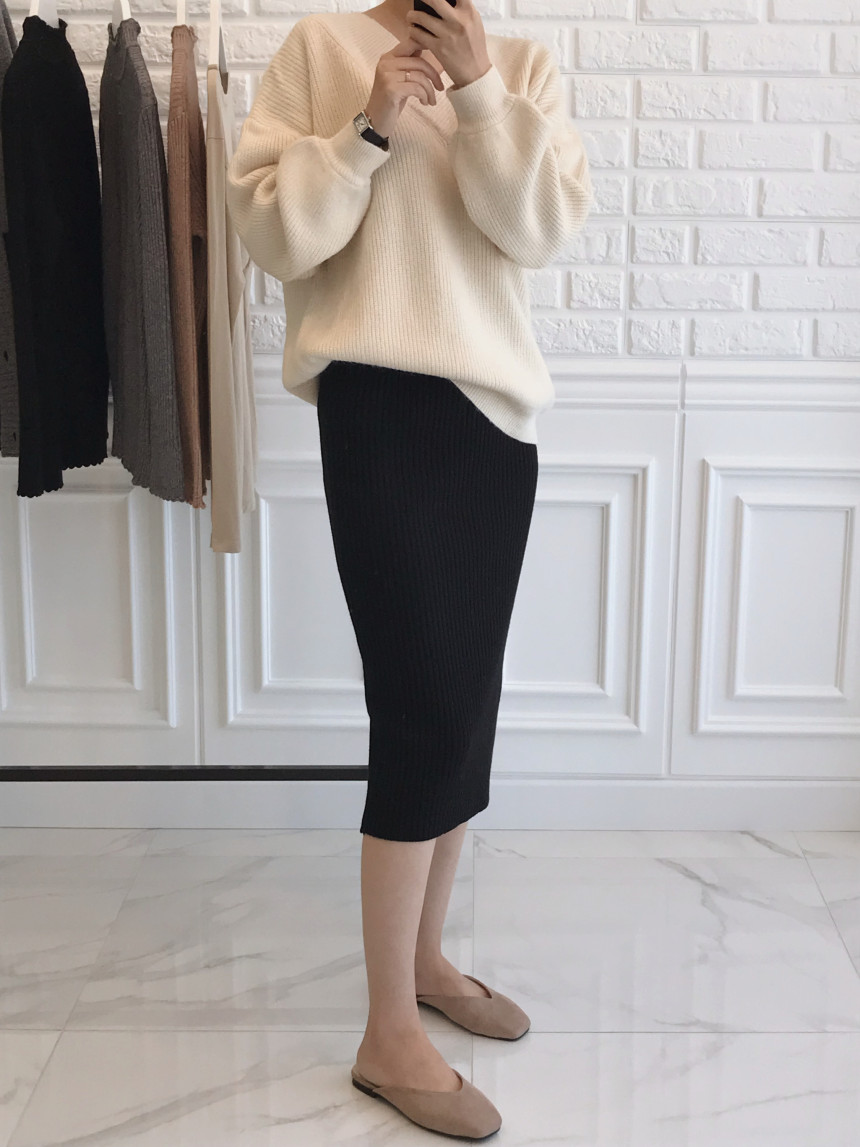 Goliath Long Skirt H Line Slim Daily Coordinate It