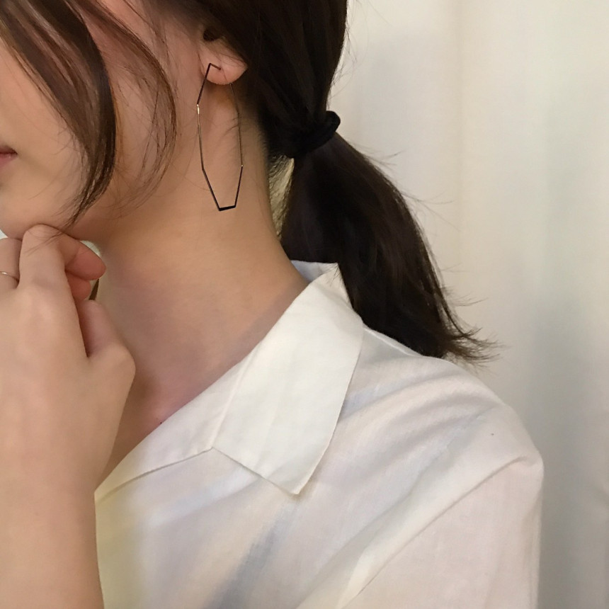 Big Eight Modern Earrings 3color Trendy styling Co