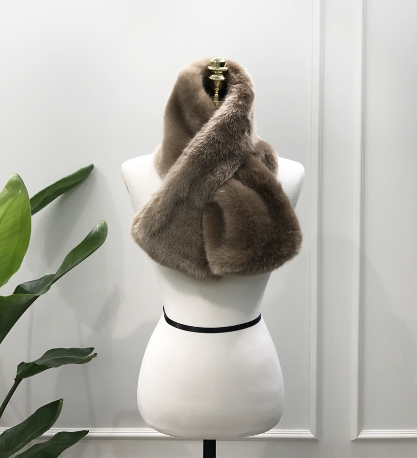 Fake Mink Petit Shawl Winter Girl Muffler Eco Fur 