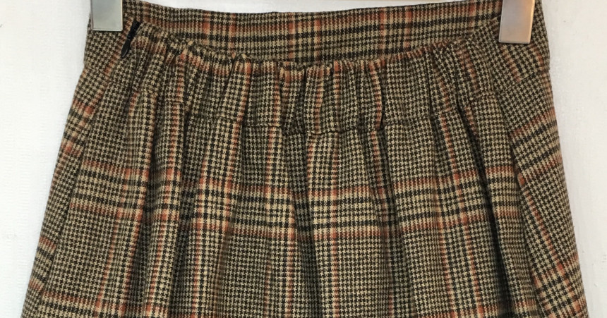 Winter Mermaid Check Unlined Long Skirt 2COLOR Coo