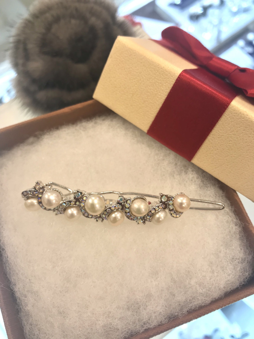 Hair Accessories JJ Queen Freshwater pearl pin Hr0