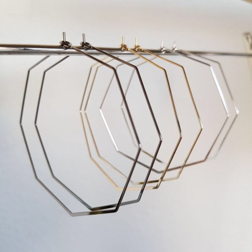 Big Eight Modern Earrings 3color Trendy styling Co