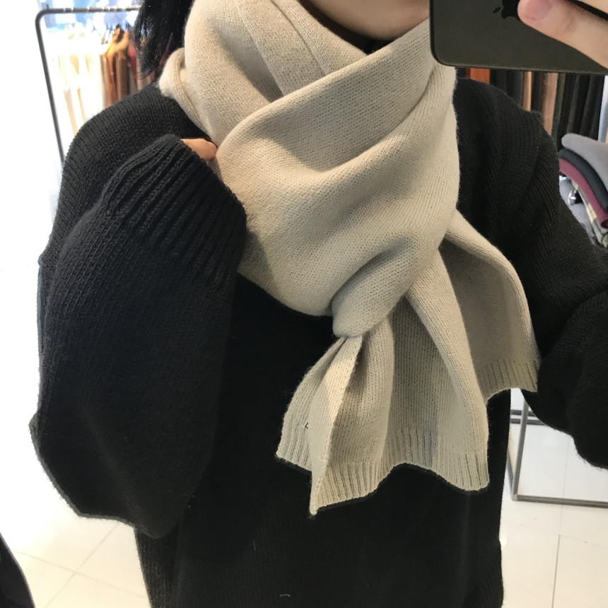 Wool 100 knit muffler
