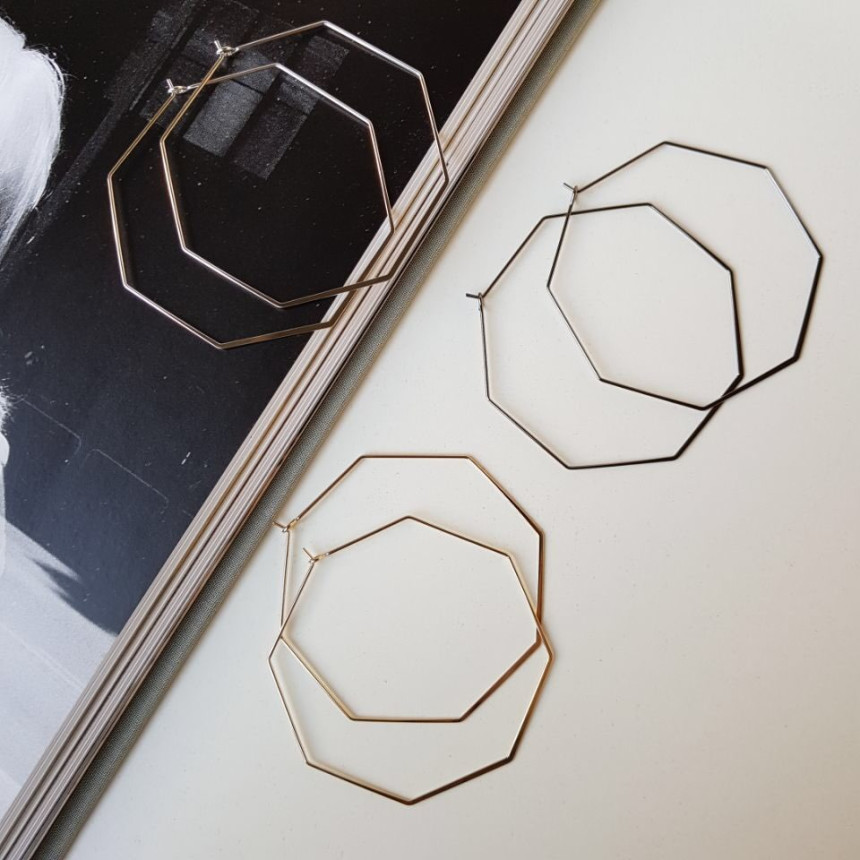 Big Eight Modern Earrings 3color Trendy styling Co