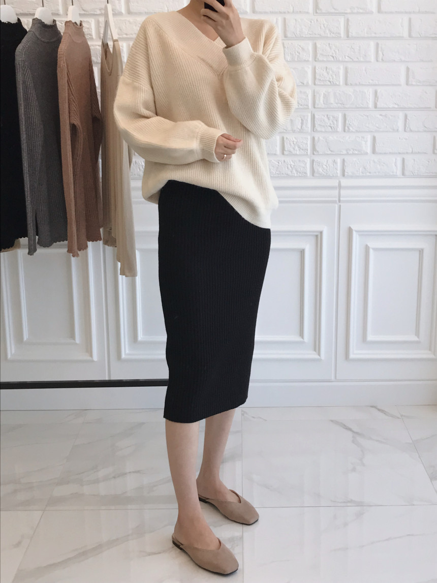 Goliath Long Skirt H Line Slim Daily Coordinate It