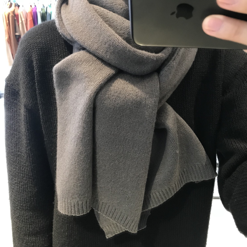 Wool 100 knit muffler