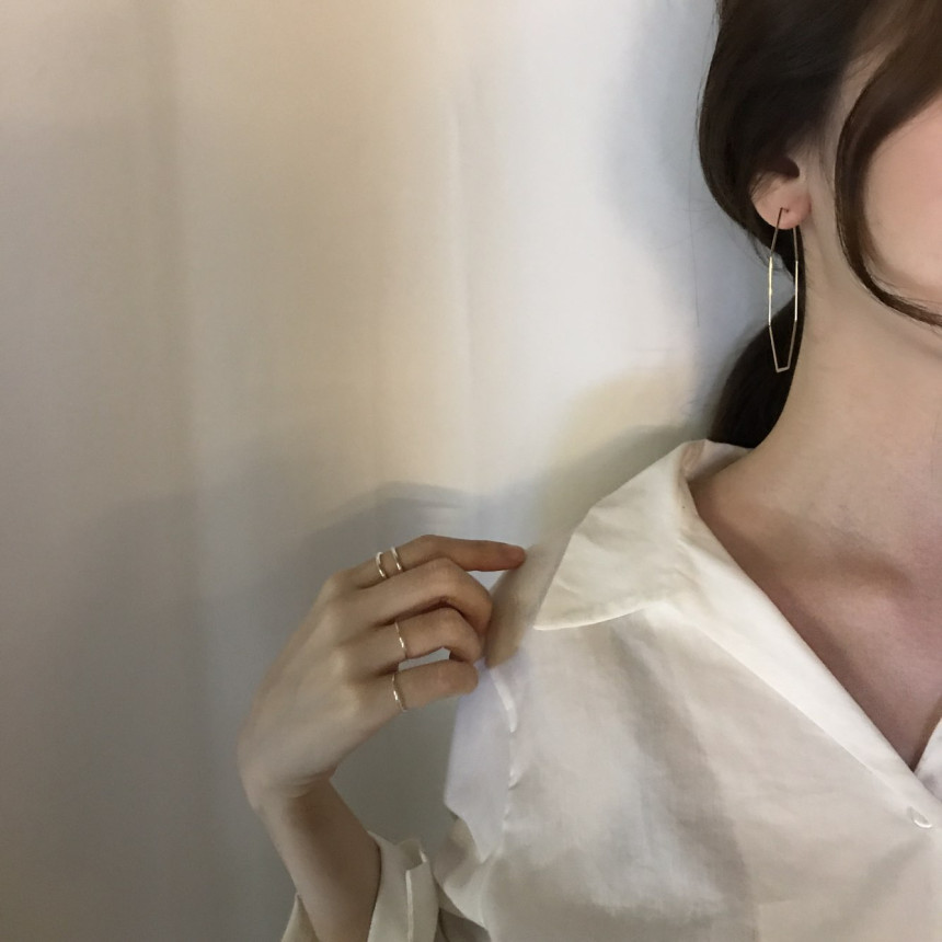 Big Eight Modern Earrings 3color Trendy styling Co