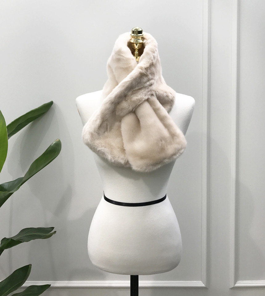 Fake Mink Petit Shawl Winter Girl Muffler Eco Fur 