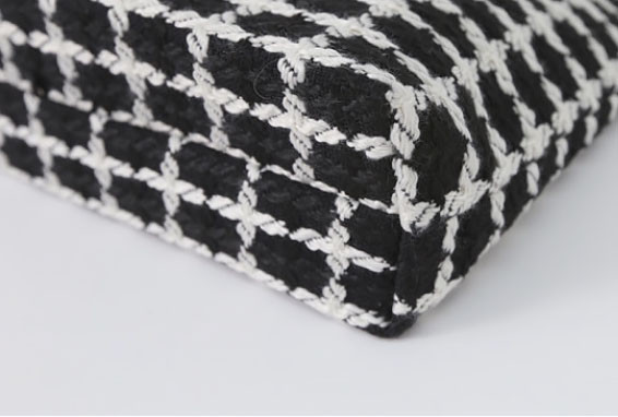 Check Tweed Eco Bag Embroidery college bag Recomme