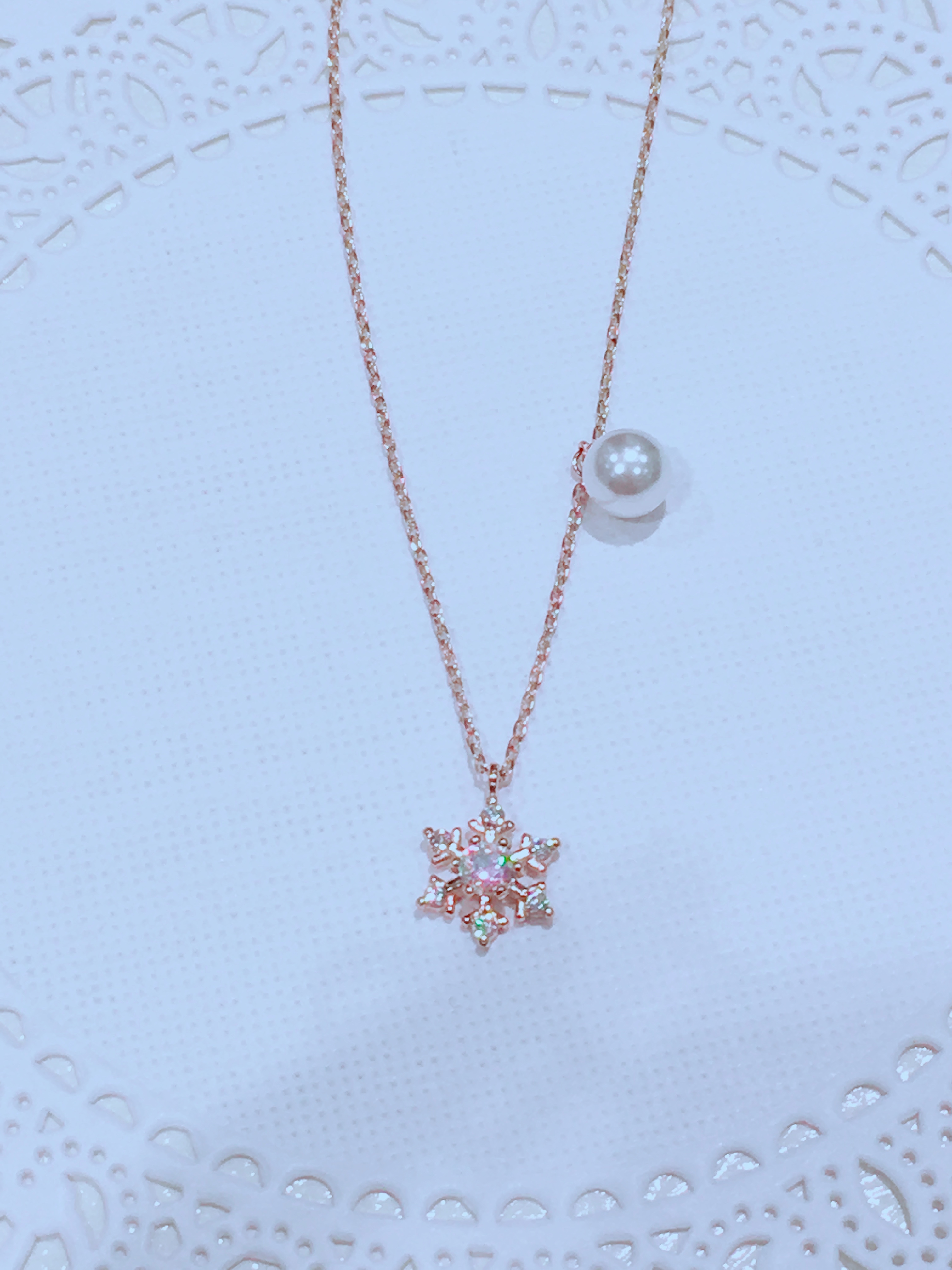 Lloyd Snowflake Pearl Necklace lnn17201 14K 18K