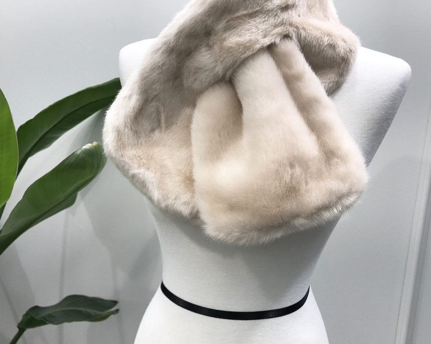 Fake Mink Petit Shawl Winter Girl Muffler Eco Fur 
