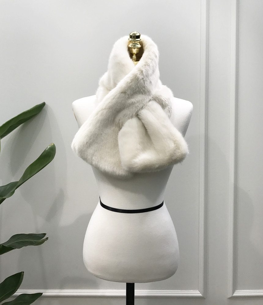 Fake Mink Petit Shawl Winter Girl Muffler Eco Fur 