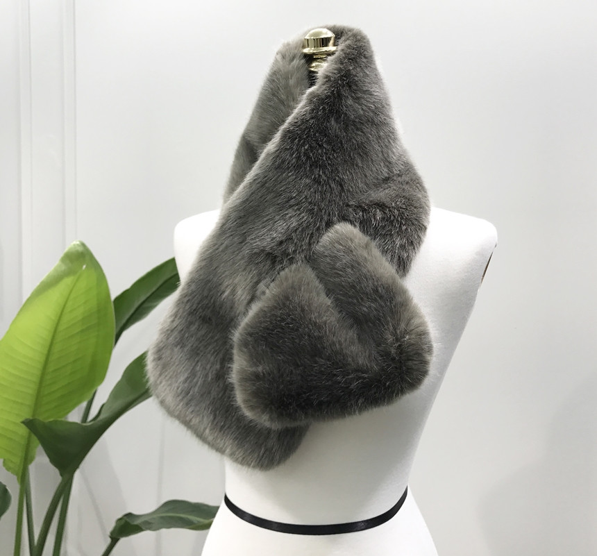 Fake Mink Petit Shawl Winter Girl Muffler Eco Fur 