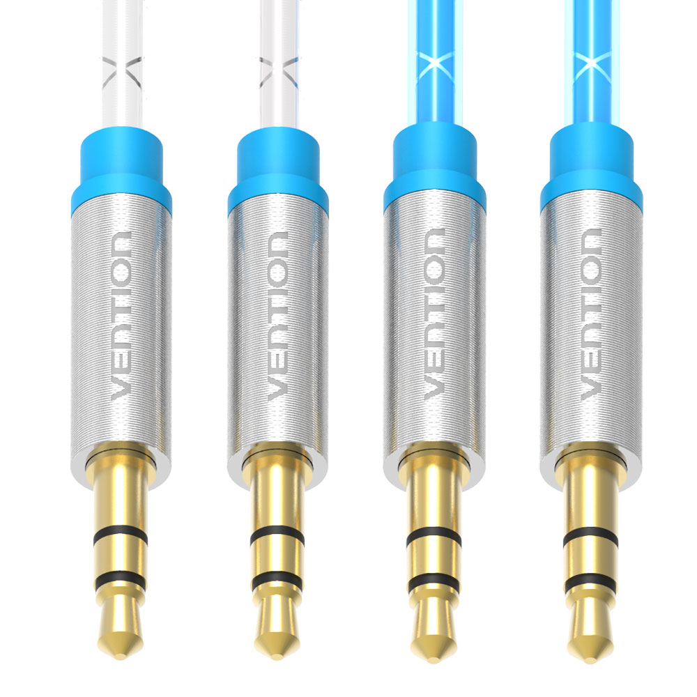 벤션 아쿠아 3.5mm 스테레오 AUX 오디오 케이블 화이트 BAFW 1m, 1개 - 상세 이미지 4