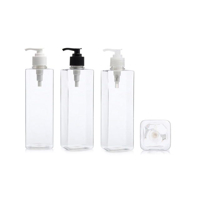 페스트세븐 플라스틱용기 화장품공병 디스펜서용기 사각 T500ml - 상품 이미지