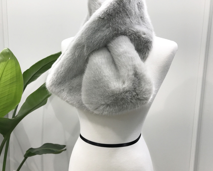 Fake Mink Petit Shawl Winter Girl Muffler Eco Fur 