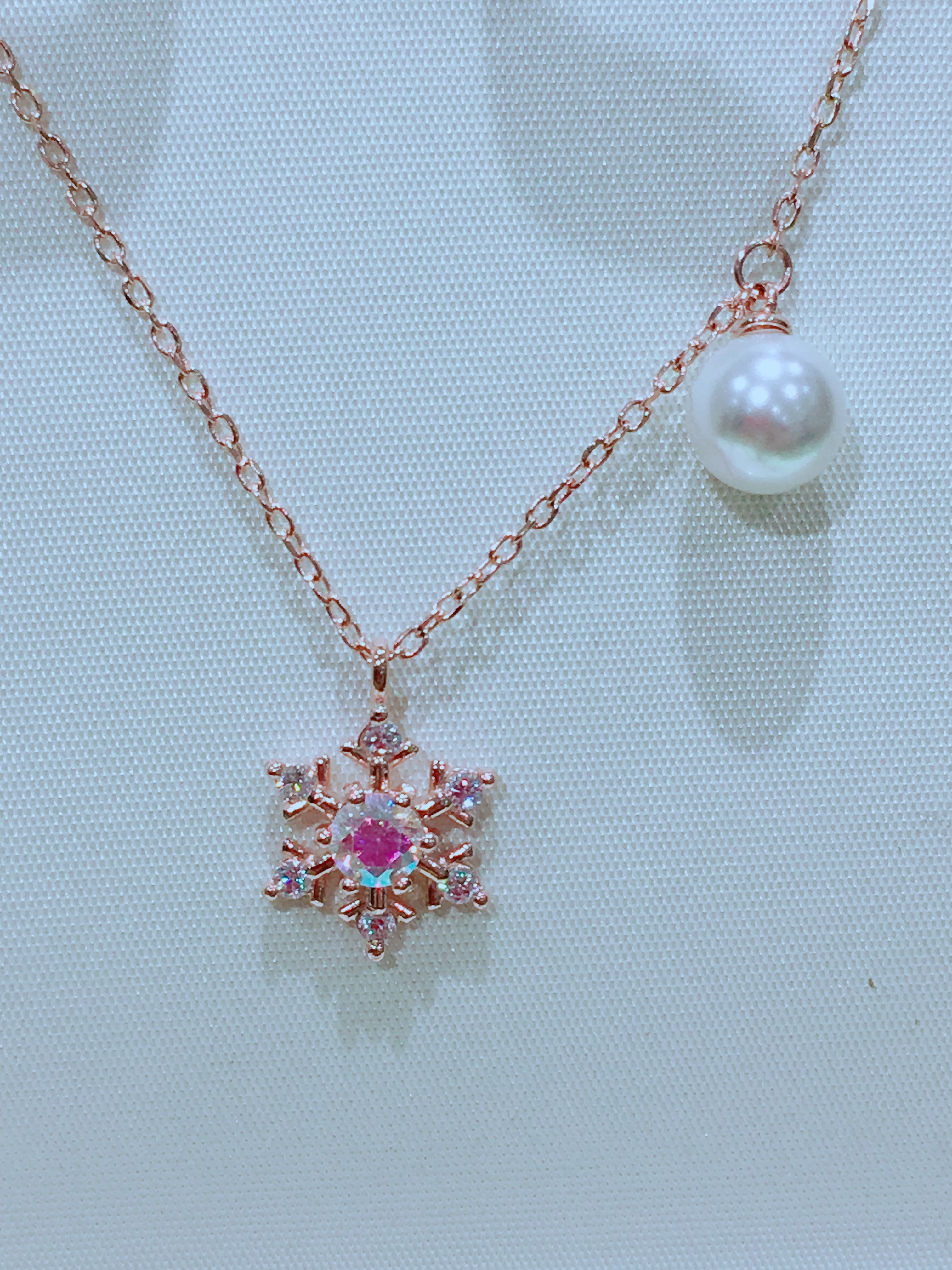 Lloyd Snowflake Pearl Necklace lnn17201 14K 18K