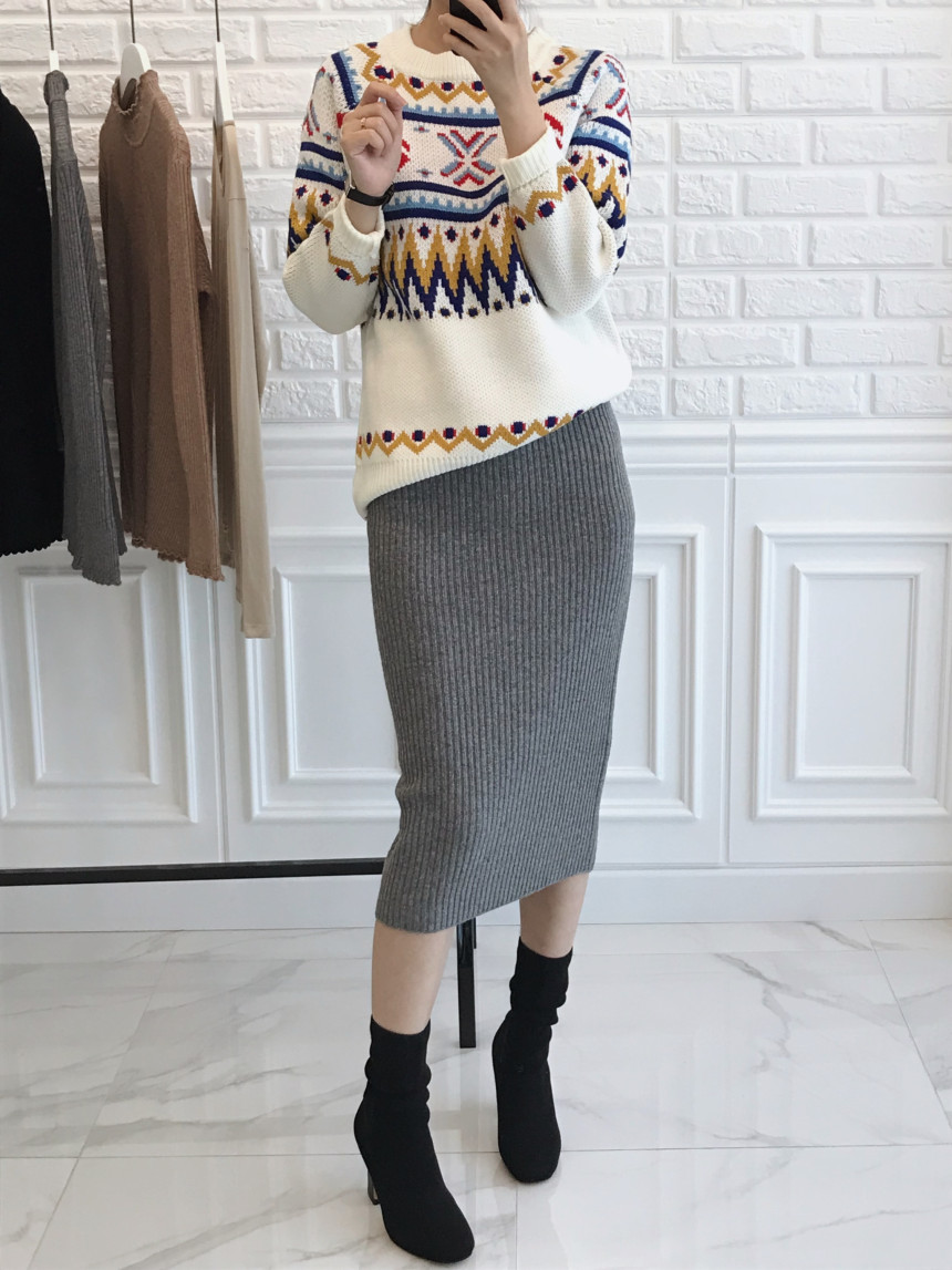 Goliath Long Skirt H Line Slim Daily Coordinate It