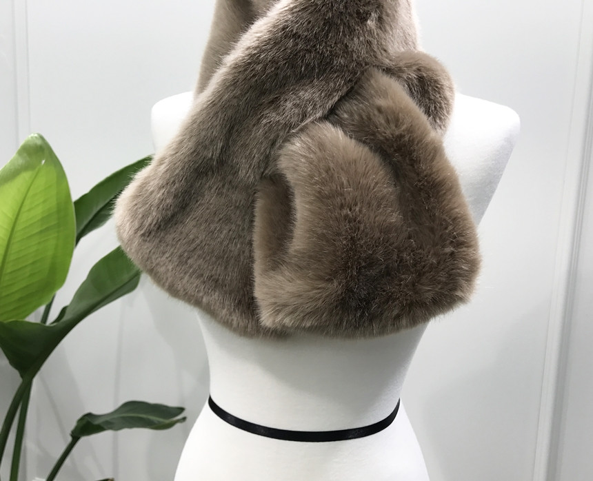 Fake Mink Petit Shawl Winter Girl Muffler Eco Fur 