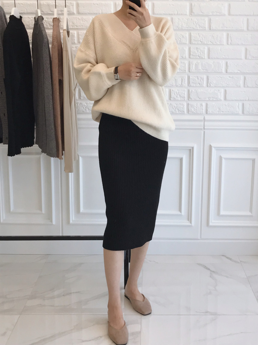 Goliath Long Skirt H Line Slim Daily Coordinate It