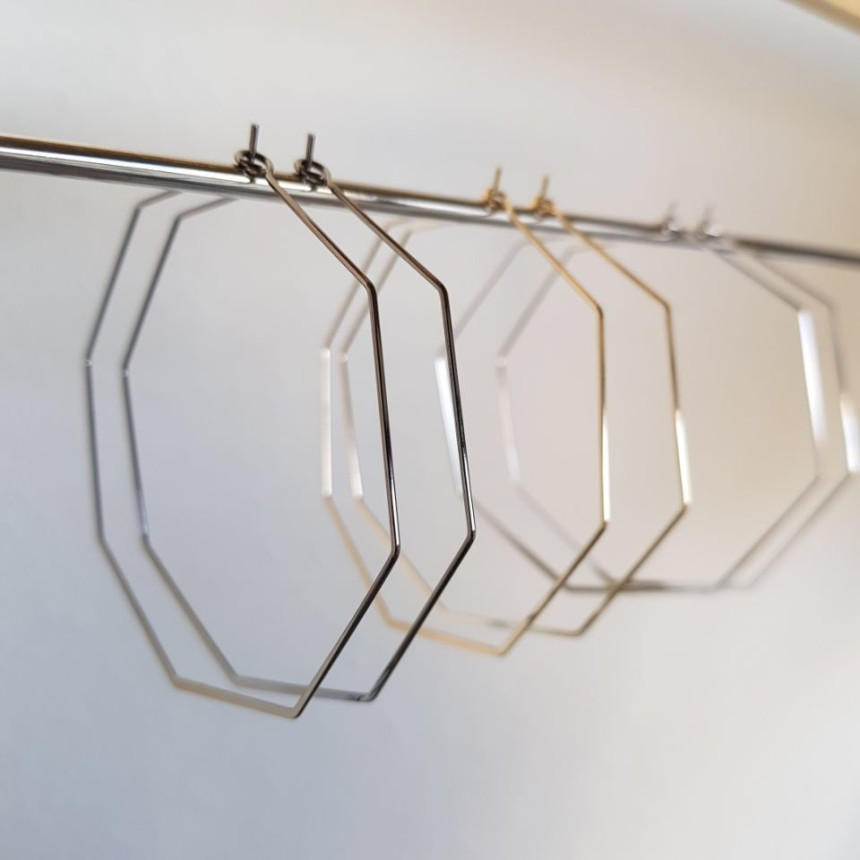 Big Eight Modern Earrings 3color Trendy styling Co