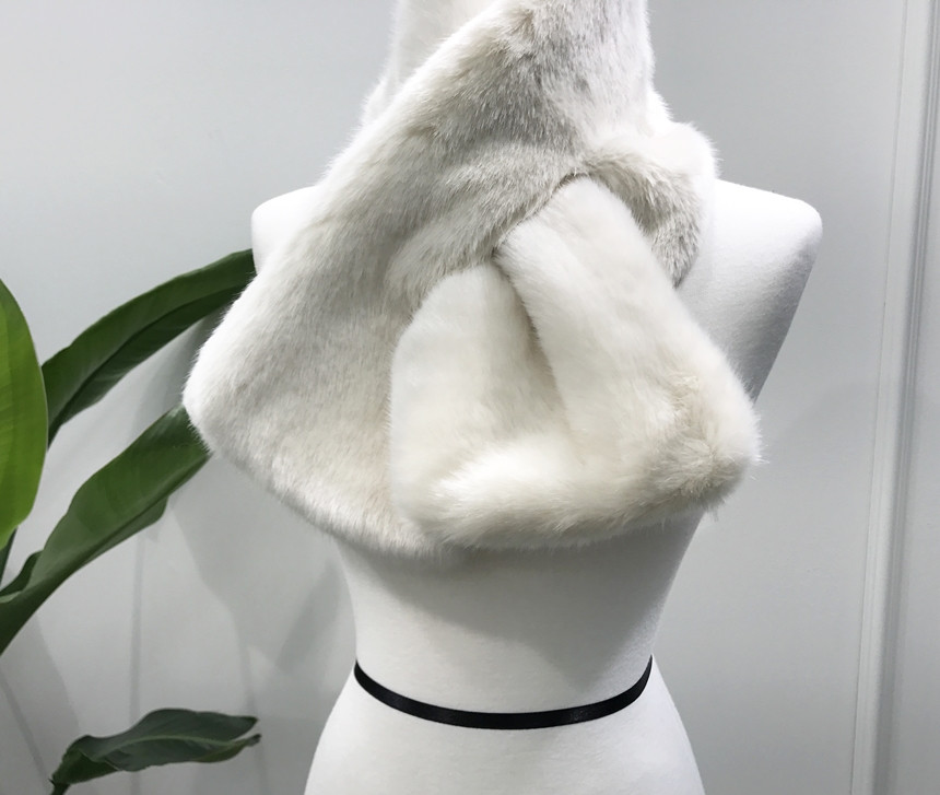 Fake Mink Petit Shawl Winter Girl Muffler Eco Fur 