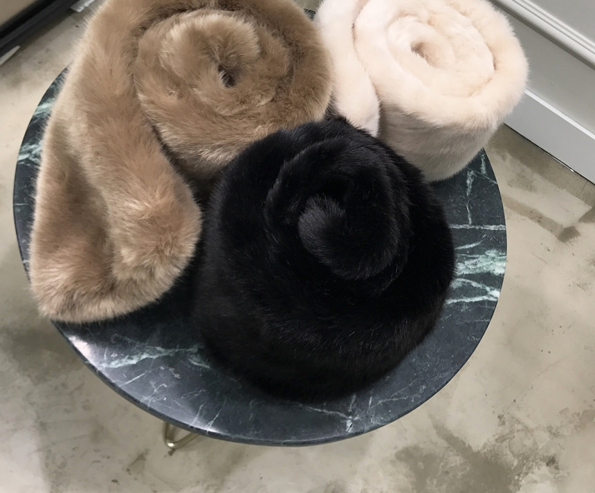 Fake Mink Petit Shawl Winter Girl Muffler Eco Fur 