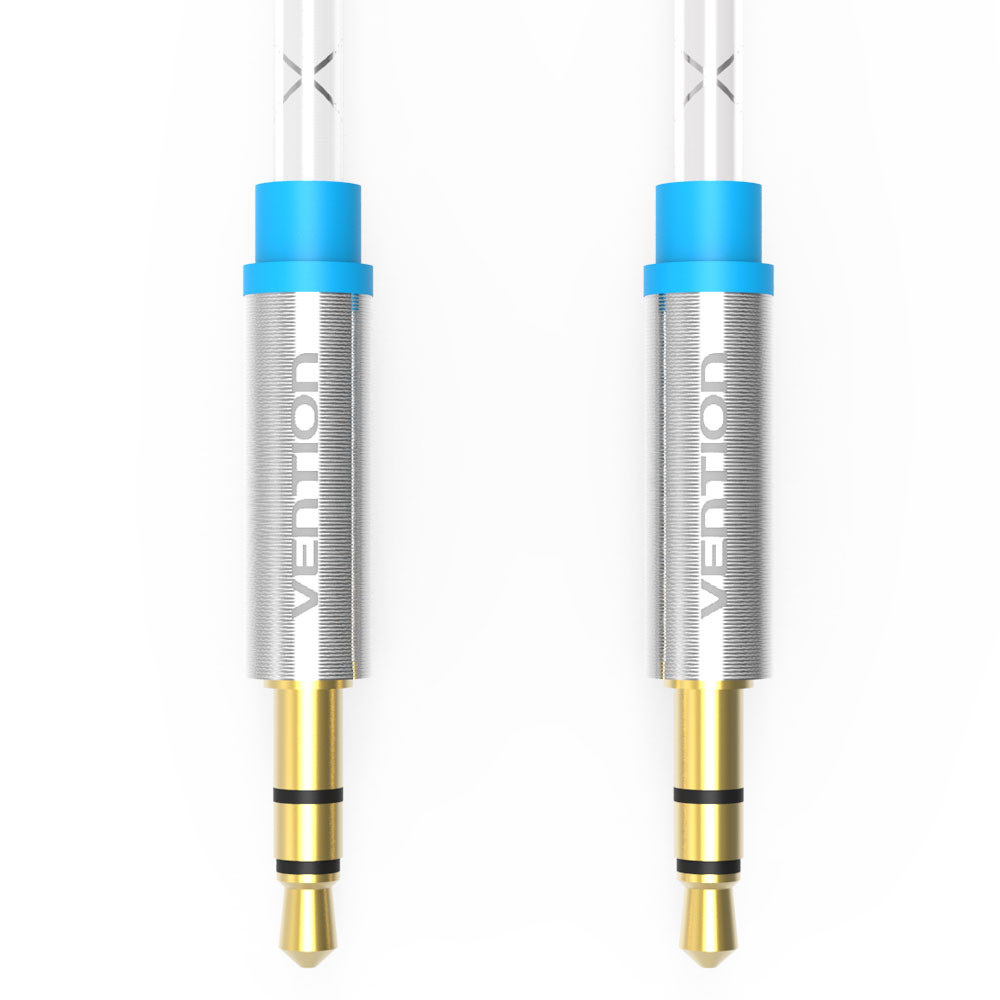 벤션 아쿠아 3.5mm 스테레오 AUX 오디오 케이블 화이트 BAFW 1m, 1개 - 상세 이미지 2
