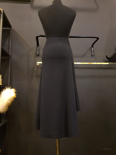 Unbalanced Top Long Bending Skirt Sexy Layered Rom