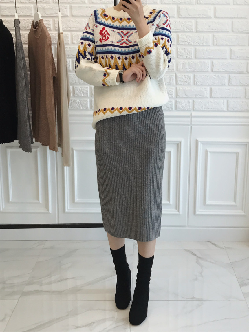 Goliath Long Skirt H Line Slim Daily Coordinate It