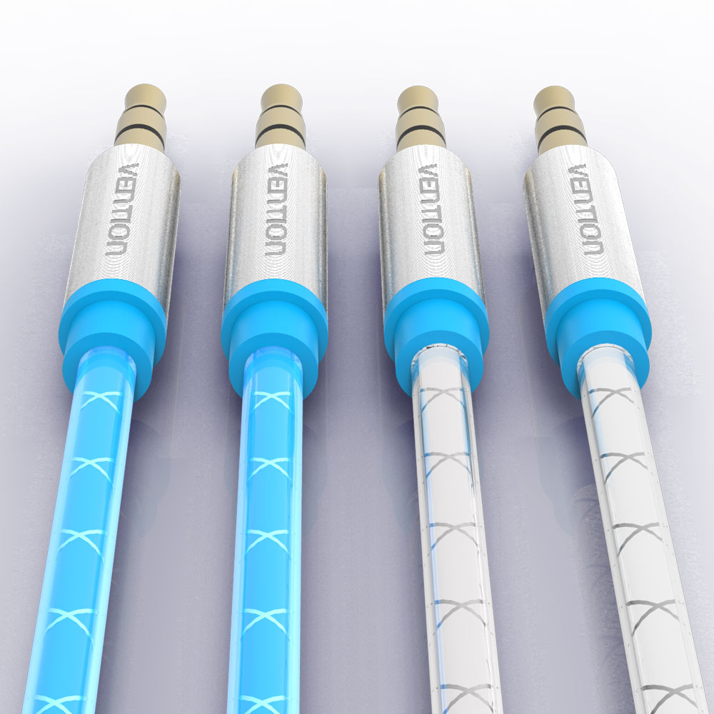 벤션 아쿠아 3.5mm 스테레오 AUX 오디오 케이블 화이트 BAFW 1m, 1개 - 상세 이미지 3