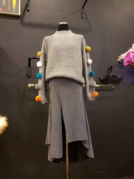 Unbalanced Top Long Bending Skirt Sexy Layered Rom