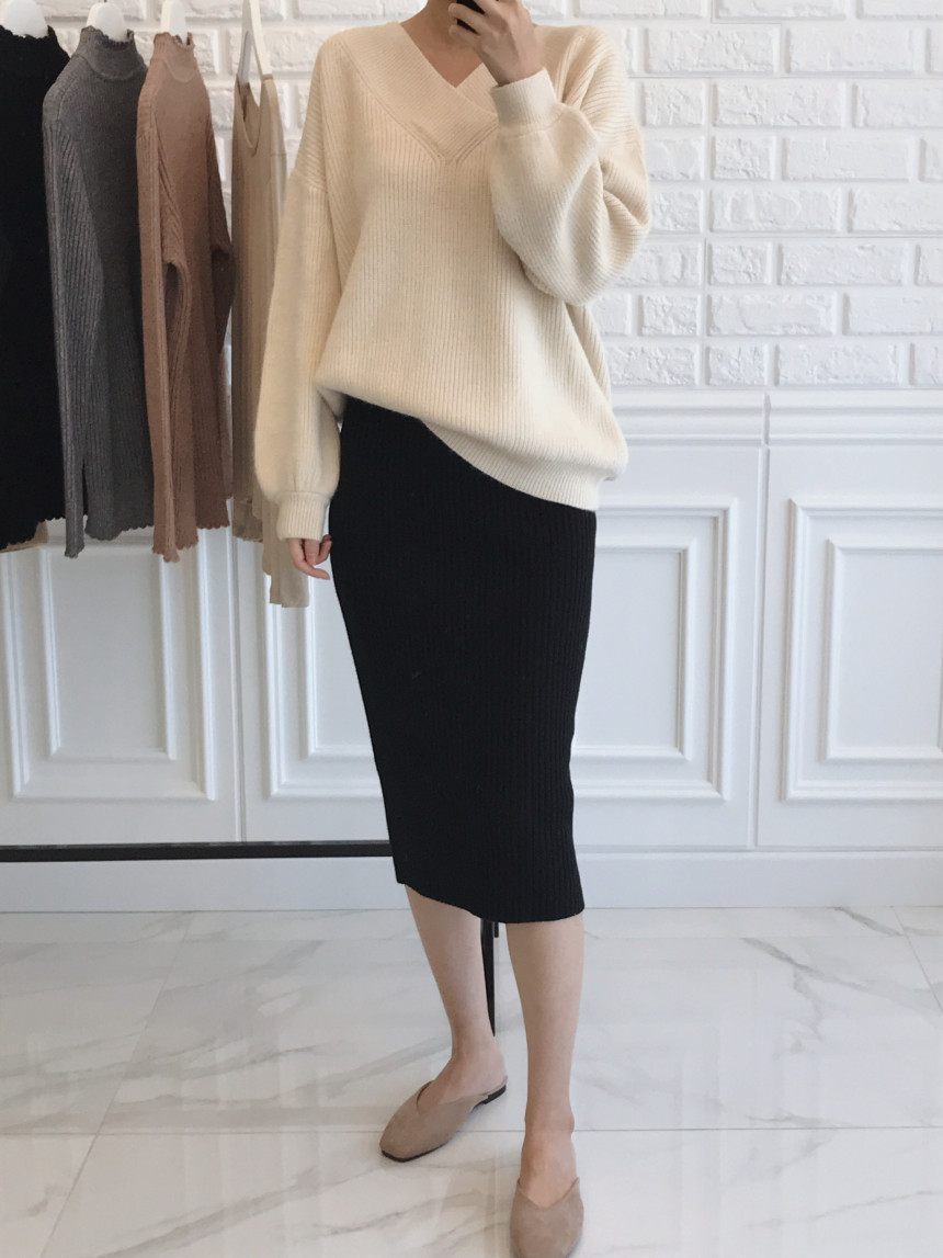 Goliath Long Skirt H Line Slim Daily Coordinate It