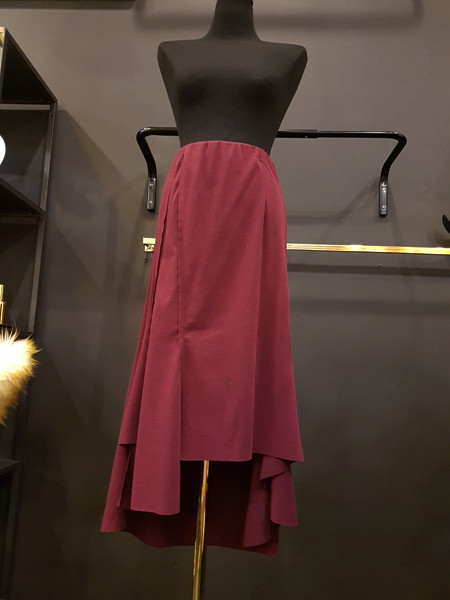 Unbalanced Top Long Bending Skirt Sexy Layered Rom