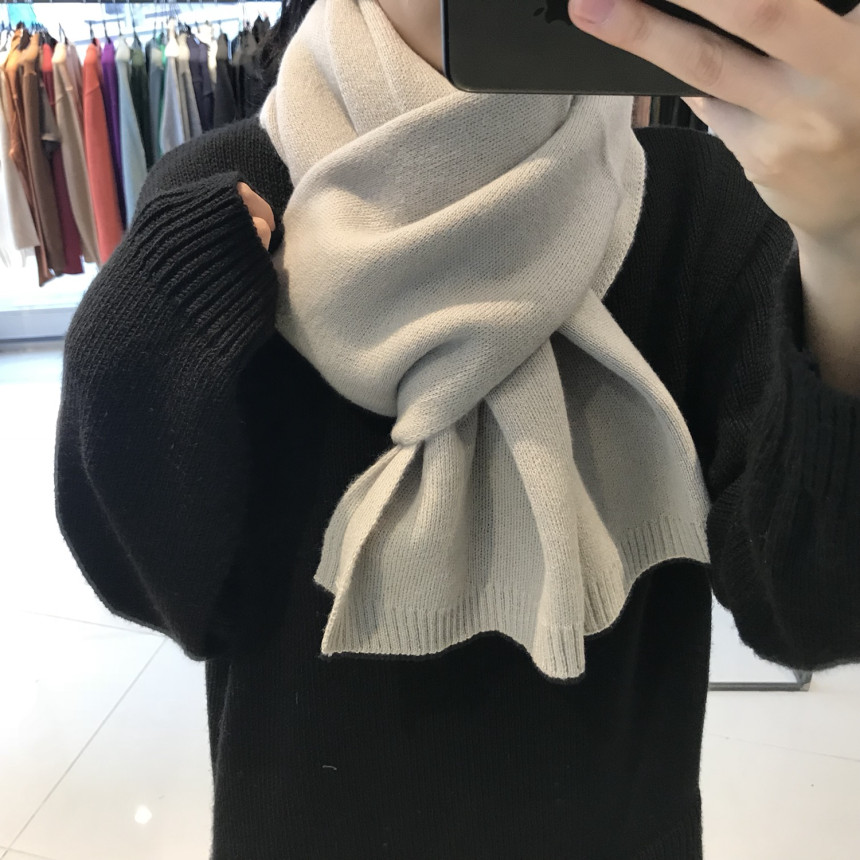 Wool 100 knit muffler