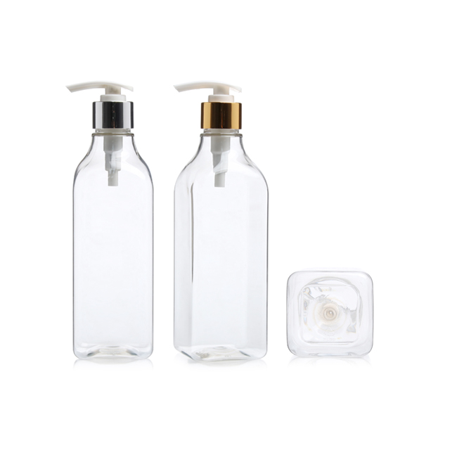 페스트세븐 플라스틱용기 화장품공병 금속디스펜서용기 사각 N500ml - 상품 이미지