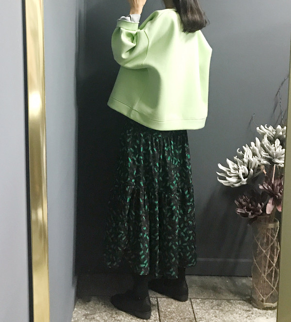 Lucky bending long skirt pattern Kangkang gangbang